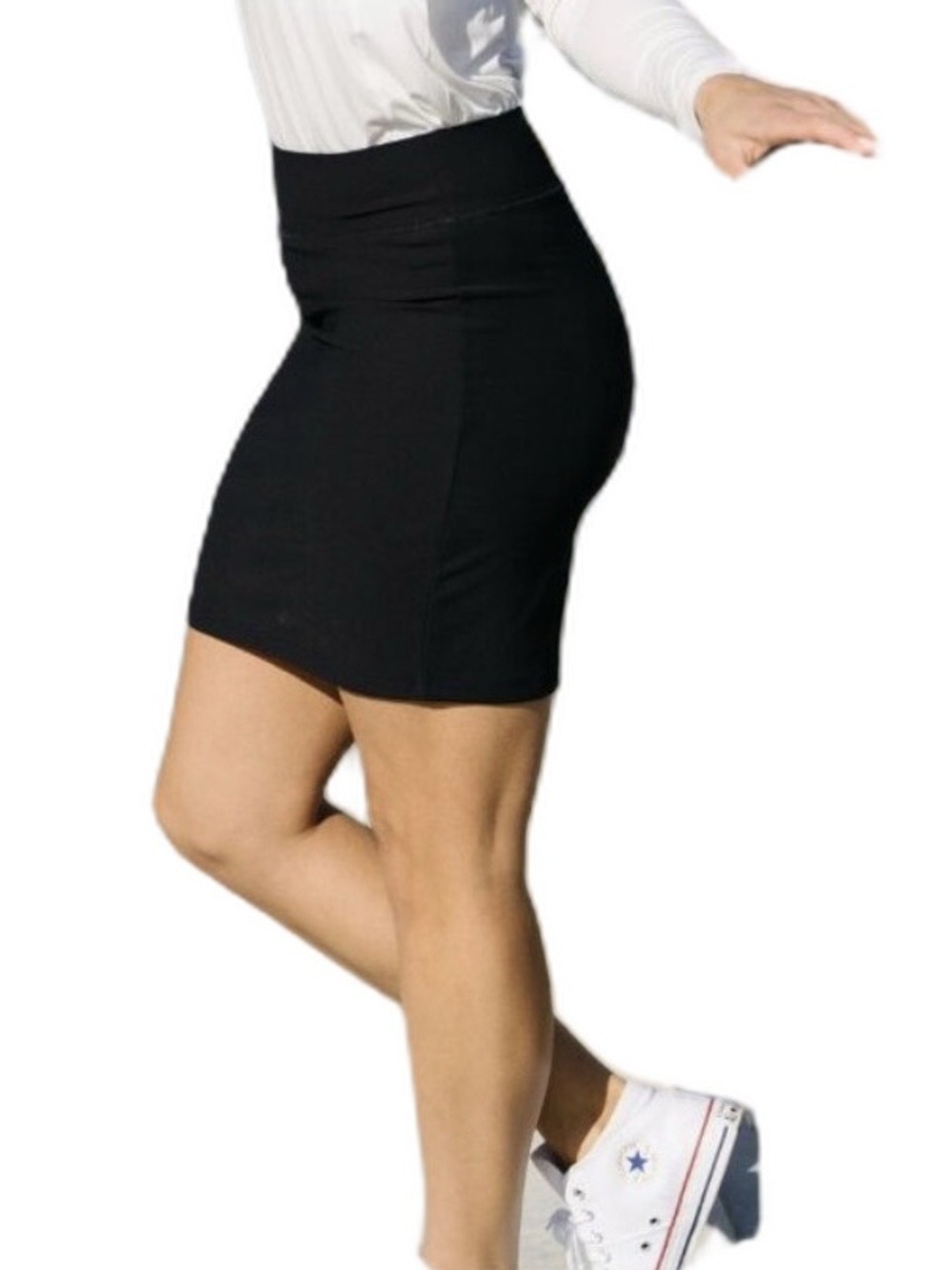ZYIA Active Reve Ribbed Stretchy Mini Skirt Black Size XS